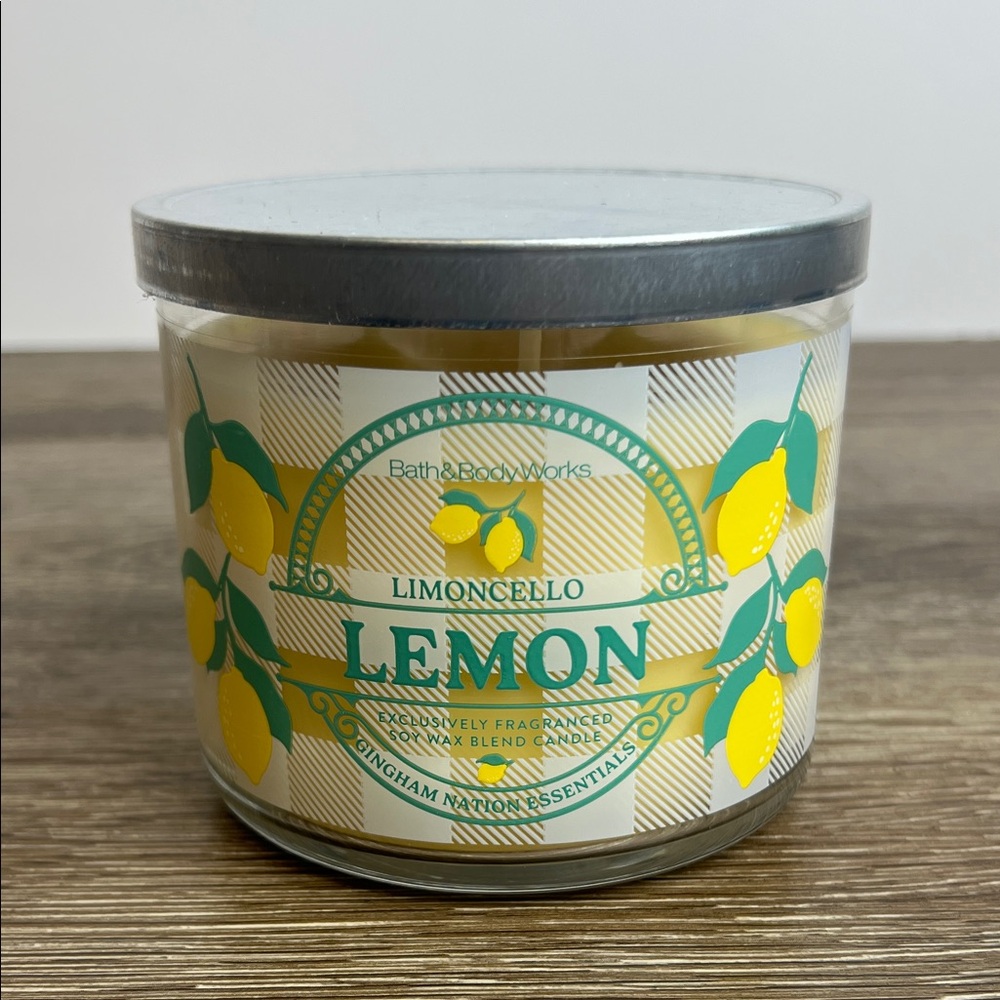 🍋 Bath & Body Works “Limoncello Lemon” 3-Wick Candle – NEW – 14.5 oz